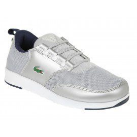Tenis liso Lacoste gris claro