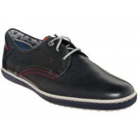 Zapato Fluchos de piel azul marino